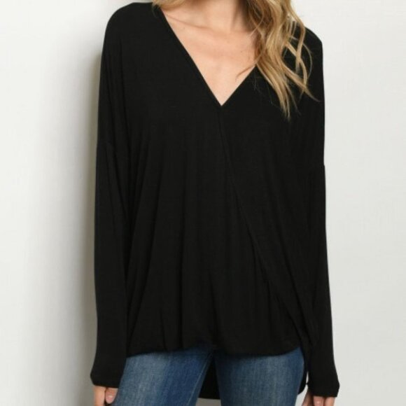 Black oversized Tunic Top Made in USA - Picture 2 of 3